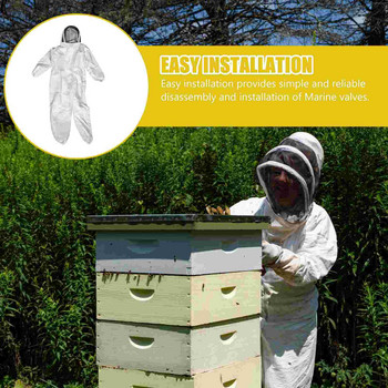Пчеларски костюм Beekeeper Keeping Veal Вентилирано тяло Пълна шапка Ръкавици Екипировка Професионална екипировка Облекло Защита