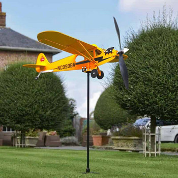 Garden Metal Airplane Weather Vane Wind Spinner 3d Διακόσμηση κήπου Ένδειξη κατεύθυνσης ανέμου Whirligig Διακόσμηση αυλής