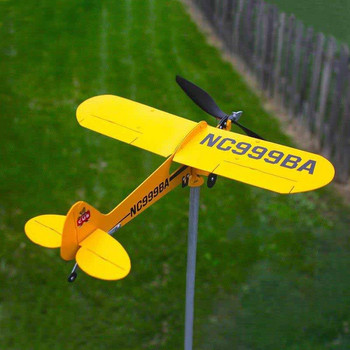 Garden Metal Airplane Weather Vane Wind Spinner 3d Διακόσμηση κήπου Ένδειξη κατεύθυνσης ανέμου Whirligig Διακόσμηση αυλής