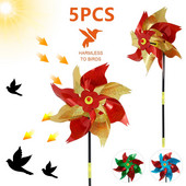 5 db szikrázó fényvisszaverő csigakerekek barkácsolt pázsitmadárriasztó szélmalom Madarak elriasztja a kártevőket a kertben udvarhoz, udvarhoz, pázsithoz tanya dekorációhoz