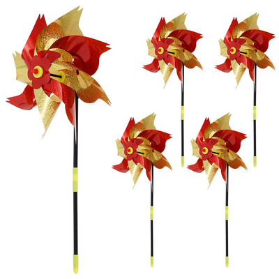 5 db szikrázó fényvisszaverő csigakerekek barkácsolt pázsitmadárriasztó szélmalom Madarak elriasztja a kártevőket a kertben udvarhoz, udvarhoz, pázsithoz tanya dekorációhoz