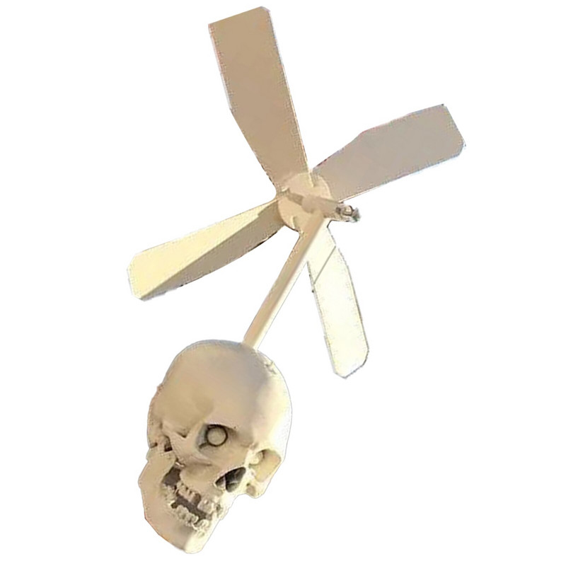 Záhradná lebka Dekorácia Halloween Kovová veterná lebka Vrták Dekorácia Halloween Kovová dekorácia Veterný mlyn Yard Domov Ornament VC