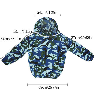 Bitininko kostiumas Apsauginis kostiumas bitininkystei Apsauginis kostiumas Drabužiai Striukė Praktiški apsauginiai bitininkystės drabužiai Šydas Suknelė su skrybėle Aprangos kostiumas