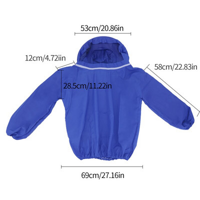 Bitininko kostiumas Apsauginis kostiumas bitininkystei Apsauginis kostiumas Drabužiai Striukė Praktiški apsauginiai bitininkystės drabužiai Šydas Suknelė su skrybėle Aprangos kostiumas