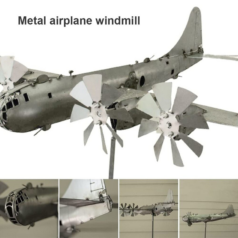Veterný mlyn, kovový záhradný remeslo, veterný mlyn, odolný voči poveternostným vplyvom, vonkajší rotujúci lapač, štýlový terasový sochársky dekor