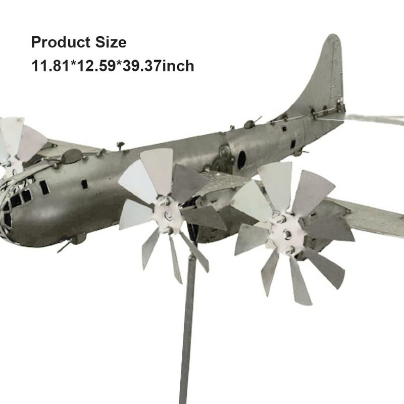 Veterný mlyn, kovový záhradný remeslo, veterný mlyn, odolný voči poveternostným vplyvom, vonkajší rotujúci lapač, štýlový terasový sochársky dekor