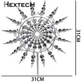 Naujas unikalus ir stebuklingas metalinis vėjo malūnas 3D vėjo varoma kinetinė skulptūra vejos metalo vėjo saulės spintelės kiemo ir sodo dekoras