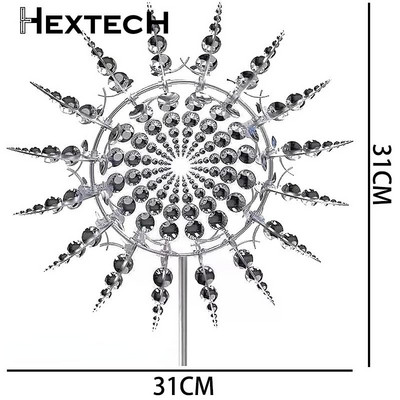 Jaunas unikālas un maģiskas metāla vējdzirnavas 3D vēja darbināmas kinētiskās skulptūras zāliena metāla vēja saules vērpšanas ierīces pagalma un dārza dekors