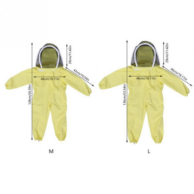 M/L Професионален детски пчеларски защитен костюм Bee Beekeepers Bee Suit Equipment Farm Visitor Защитен пчеларски костюм