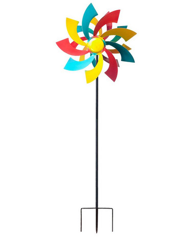 Wind Spinner 12X54 инча Метални Rainbow Wind Spinsers Външни вятърни скулптури и центрофуги Двупосочни големи кинетични вятърни мелници