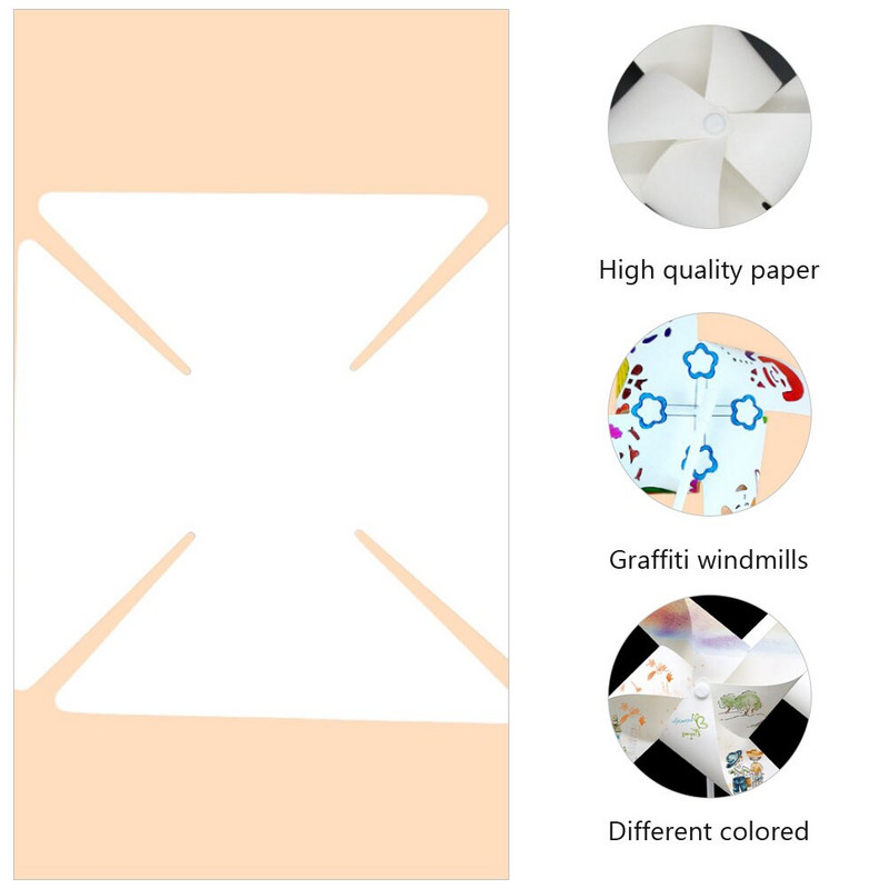 Veterníky Papierové DIY Detské veterníky Veterné mlyny Remeslá Remeslá Blankwhite Záhradná maľba Graffiti Kreslenie Hromadné Veterné mlyny Vietor Leto