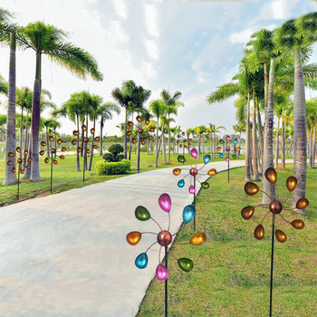 Wind Spinner Μεταλλική διακόσμηση Ανεμόμυλος 35,43 ιντσών Kinetic Wind Garden Sculpture Διακοσμητικά γκαζόν για εξωτερική αυλή Αίθριο