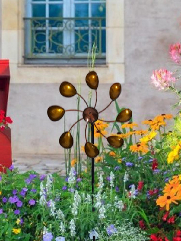 Veterný mlyn s kovovou dekoráciou, 35,43 palca, kinetická veterná záhradná socha, dekorácia trávnika, ozdoby na vonkajšiu záhradu a terasu.