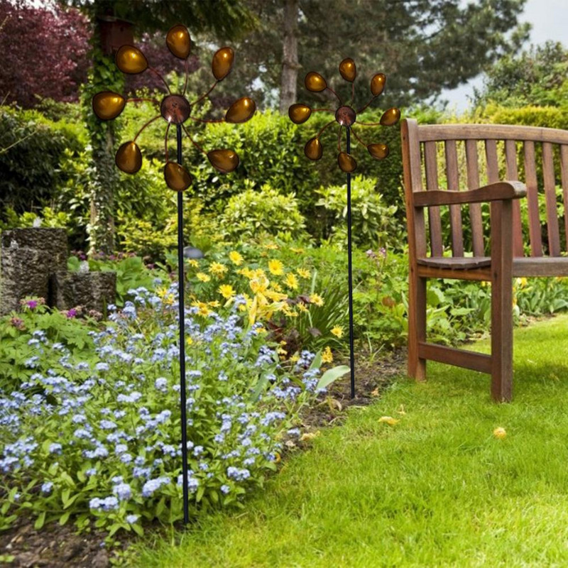 Veterný mlyn s kovovou dekoráciou, 35,43 palca, kinetická veterná záhradná socha, dekorácia trávnika, ozdoby na vonkajšiu záhradu a terasu.