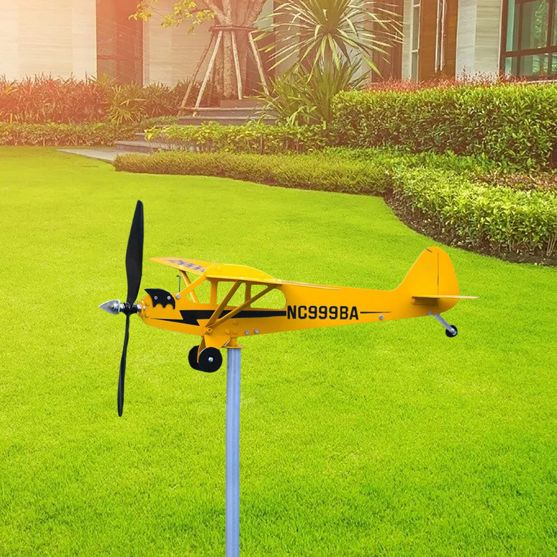 Nauji orlaivio vėjo suktukai, metaliniai vėjo malūnai, sodininkystės kištukai, skirti sodo kiemo lauko dekoravimui