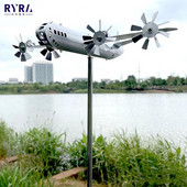 B-29 Super Fortress orlaivio pinwheels asmeninis kiemo vėjo malūnas paukščių sodininkystė vėjo suktukai šventinis sodo dekoravimas