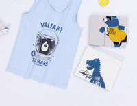 Laisvalaikio stiliaus apatinis kaklelis su aplikacijomis berniukams