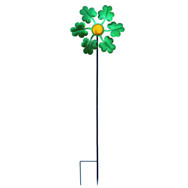 47 colių aukščio vėjo malūno lapų kiemas Winnower sodo kuolo ornamentas besisukantis vėjo suktukas lauko kiemo vejos dekoravimas