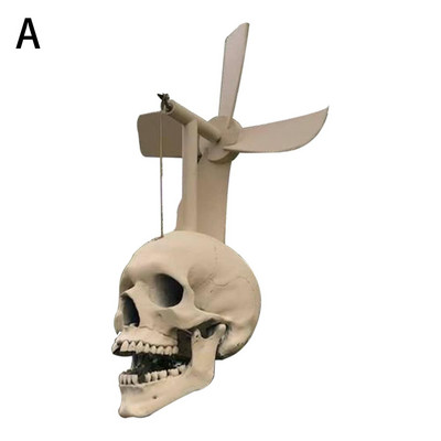 Halloween Lebka Vrták Veterný mlyn Spinner Vonkajšia záhrada Kostra Hlava Veterný mlyn Spinner Halloween Yard Lebka Ornament Domáca dekorácia