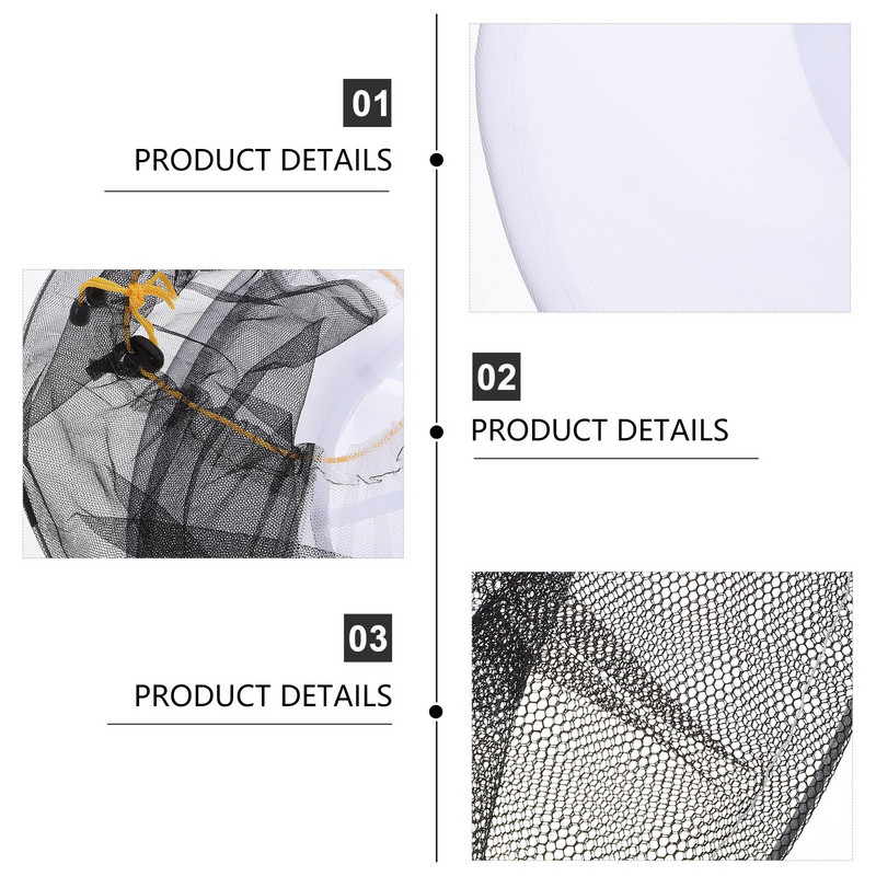 Včelársky klobúk, závoj, ochrana tváre, sieťovaná čiapka, vsadená včelárska vysoko viditeľná profesionálna ochrana proti komárom, biely drôt