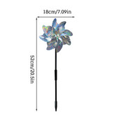 10 vnt. vėjo malūną atspindintis kenkėjų atbaidiklis smulkių gyvūnų baidymo įtaisas, skirtas sodo kiemo vejai dekoruoti