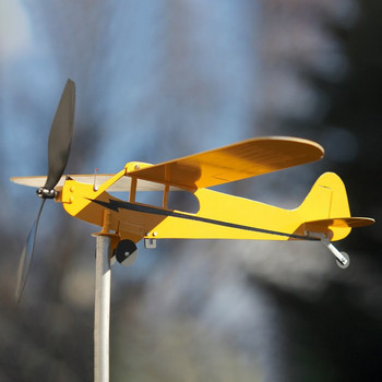 Метален модел на самолет Wind Spinner Начало Декор Самолет Вятърни камбанки Метална вятърна мелница Двор Изкуство Изкуство Декорация на градина на открито