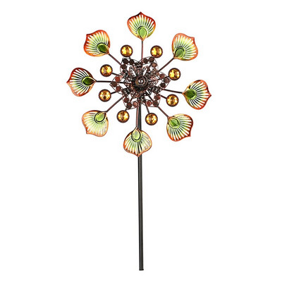 594C kaltinės geležies metalinis spalvotas povo uodegos vėjo malūnas tuščiaviduris vėjo suktukas