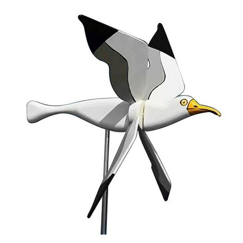 Roztomilé ozdoby na veterný mlyn Seagull, lietajúci vták, séria veterný mlyn, veterné mlyny, záhradné dekorácie, kolíky, veterné spinnery.