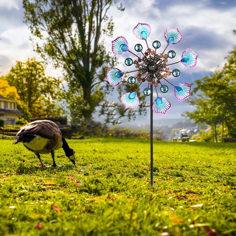 Atraktívna socha veterného mlyna, pútavá prenosná remeselná výroba veterného mlyna na dekoráciu, displej s veterným mlynom