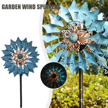 Garden Wind Spinners Solar Light Windmill Outdoor Wind Spinners Wind Collectors Αίθριο Αίθριο γκαζόν Διακόσμηση κήπου