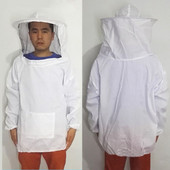 Včelárska bunda s dlhým rukávom, závoj, ľahké a priedušné ochranné vybavenie so zipsom, závoj, oblek pre poľnohospodárstvo a lesníctvo.