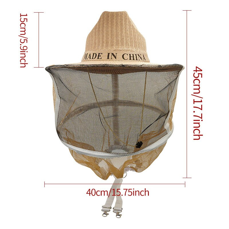 Bitininko apsauginė kepurė nuo bičių tinklelio nuo vabzdžių šydas galvos veidas Bitininko kepurė apsaugai Bitininko karvės berniuko kepurė