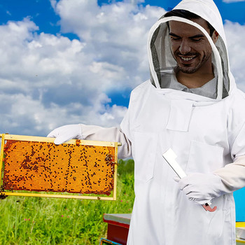 Пълна защита Пчеларски костюм Професионално пчеларско облекло Дишащ пчеларски костюм с качулка Лесен за носене Пчеларски