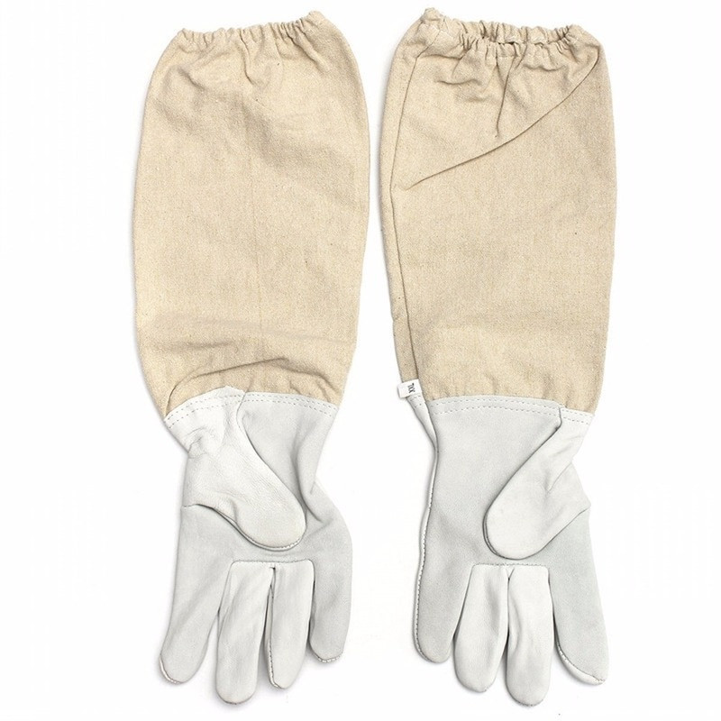 Profesionalus vėdinamas viso kūno kostiumas bitininkystei su odinėmis pirštinėmis