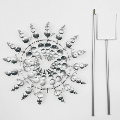 Unikalūs stebuklingi metaliniai vėjo malūnai, lauko vėjo suktukai, vėjo surinkėjai Kiemo kiemo kiemo vejos sodo dekoravimas lauke viduje