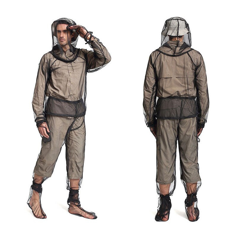 Ventiliuojamas bitininkystės kostiumas laukinės žvejybos nuotykiams tinklinis tinklelis viso kūno apsauginiai drabužiai su apsaugančiomis nuo bičių pirštinėmis