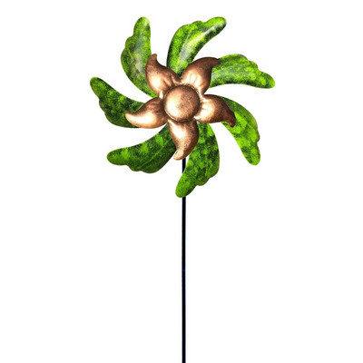 Didelis metalinis vėjo suktukas su sodo malūno vėjo skulptūra, skirta lauko kiemo kiemo vejai dekoruoti