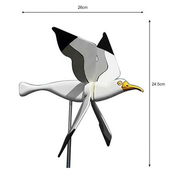 Seagull Windmill Bird Shape Windmill Spinners Κήπος Outdoor Bird Holiday Διακοσμητικά Wind Spinners Stake γκαζόν Αυλή τέχνης άγαλμα