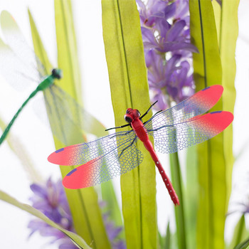 Dragonfly Decor Ειδώλιο κήπου Ζώο Πράσινο Δωμάτιο Στολίδι Φιγούρια Πασσάλους Διακοσμητικά ψεύτικο μοντέλο πεταλούδας Τεχνητή
