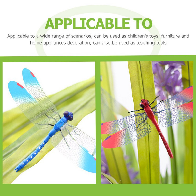 Dekorácia vážky, záhradná figúrka, zviera, ozdoba do zelenej miestnosti, figúrky, kolíky, dekorácie, dekoratívny, falošný model, umelý motýľ.