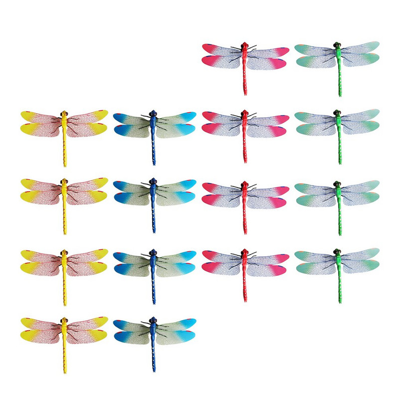 Dekorácia vážky, záhradná figúrka, zviera, ozdoba do zelenej miestnosti, figúrky, kolíky, dekorácie, dekoratívny, falošný model, umelý motýľ.