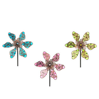 Светещи пеперуди Вятърни мелници Задвижвана от вятъра скулптура за градинско парти в двора