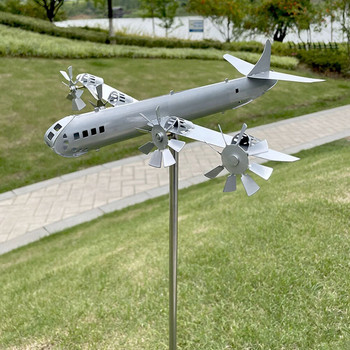 DIY Ανεμόμυλος Rhinestone Iron Aircraft Modeling Χειροποίητο Wind Spinner Γλυπτό κήπου Δημιουργική πινακίδα υπαίθριας αυλής Διακόσμηση αυλής