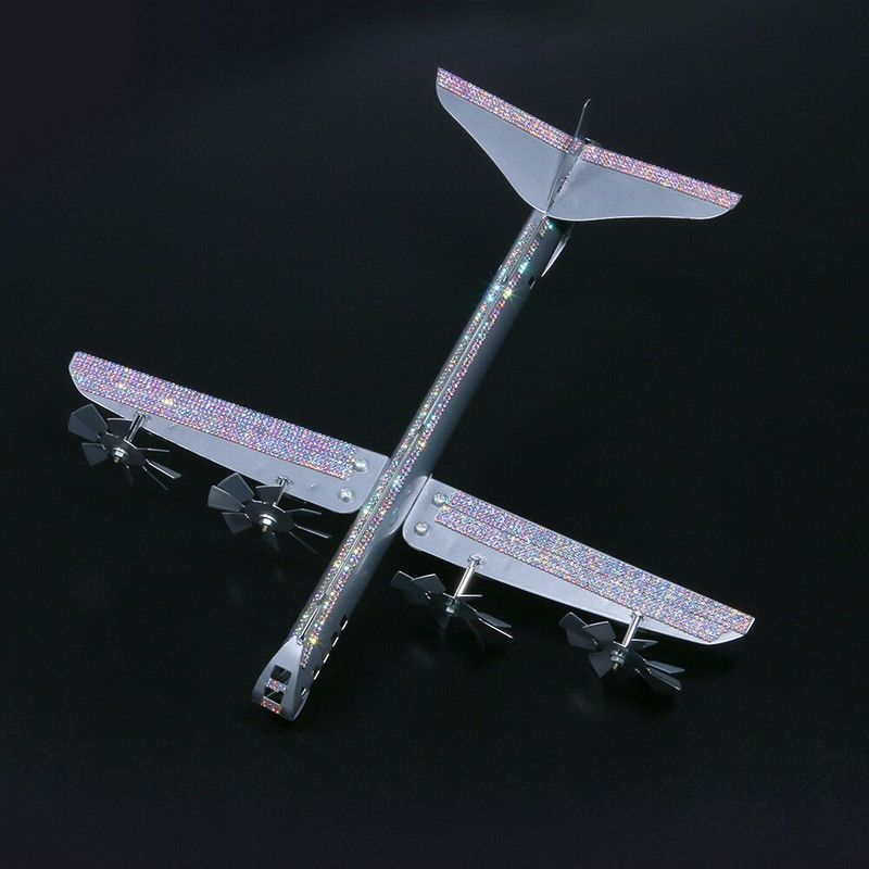 „Pasidaryk pats“ Kalnų krištolinio akmens vėjo malūno geležies orlaivių modeliavimas rankų darbo vėjo suktukas Sodo skulptūra Kūrybinis lauko kiemo ženklas Kiemo dekoras