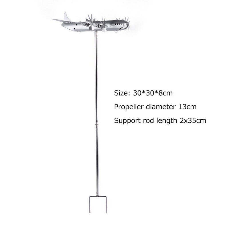 „Pasidaryk pats“ Kalnų krištolinio akmens vėjo malūno geležies orlaivių modeliavimas rankų darbo vėjo suktukas Sodo skulptūra Kūrybinis lauko kiemo ženklas Kiemo dekoras