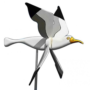 Прекрасен занаятчийски модел вятърна мелница с чайка Вятърна мелница с държач Фина изработка Метална вятърна мелница във формата на чайка