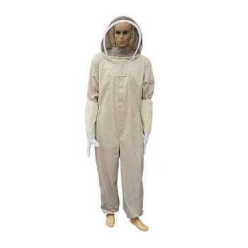 Устойчиво на пчели защитно облекло, пълно тяло, пчеларски костюм, ферма, унисекс облекло с ръкавица, воал, качулка, професионален костюм