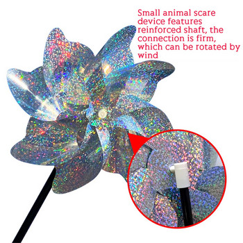 10 τμχ Ανεμόμυλος Reflective Pest Repeller Device Scare Small Animal for Garden Yard Garden Decoration