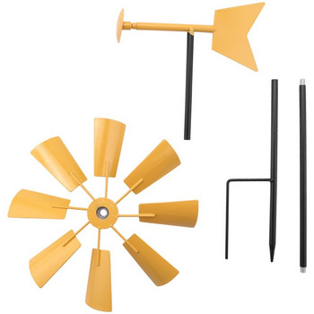 1 τμχ Wind Spinner Διακοσμητικό Windmill Διακοσμητικό Iron Windmill Yard Plug-in Winnower Garden Wind Spinner Στολίδι