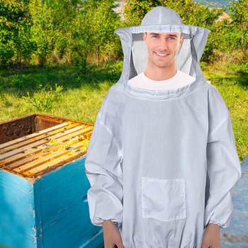 Професионален пчеларски костюм Пчеларски костюм Яке Пчеларски костюм Яке за професионални пчелари Халат с воал